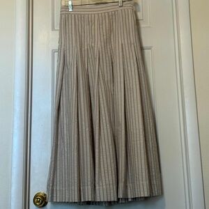 MAX STUDIO LONDON Cotton Striped Midi/Maxi Skirt, Size M. NWOT